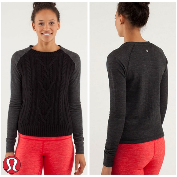 lululemon athletica Tops - 🅽🆆🆃- Lululemon |St Moritz Sweater | Black | 8